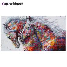 Pintura de diamante completo cuadrado/redondo taladro caballo 5D diamante pintura bordado Cruz puntada, imagen con mosaico arte de pared Z492 2024 - compra barato