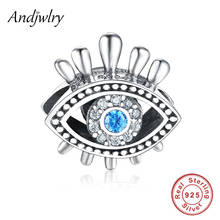 Fit Original Pandora Charms Bracelet 925 Sterling Silver Evil Eyes Charm Blue Clear CZ Beads 925 Silver Jewelry Berloque 2024 - buy cheap