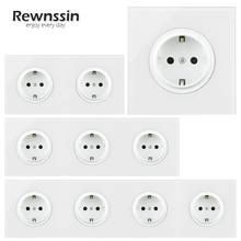 110V-250V Wall Sockets,16A EU Standard Power Sockets Multiple interfaces Outlets,White Glass Panel Double /Triple Plug Sockets 2024 - buy cheap