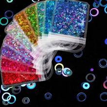 1 Bag Mix Sizes Dreamlike Rainbow Round Holo Circle Sequins Nail Glitter Paillette Nail Art Slice Sequins Manicure Decoration 2024 - buy cheap