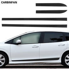 Adesivo de fibra de carbono para veículo, estilo de carro, saia lateral, adesivo, acessórios de automóveis para honda jade 2013 2014 2015 2016 2017 2024 - compre barato