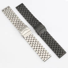20 22 24 26mm preto prata pulseira de aço inoxidável para panerai timex polícia diesel sete sexta-feira relógio masculino pulseira de pulso 2024 - compre barato