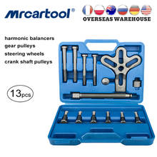 Mr cartool-kit extrator de rolamento para roda, 13 peças, balanceador de remoção, ferramentas automotivas, conjunto de reparo de polia do virabrequim 2024 - compre barato