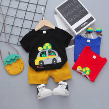 Kids Boys Summer Clothing Set Newborn Baby Boys Cartoon Set T-shirt+shorts 2pcs Boys Toy Car Style Clothing 2024 - buy cheap