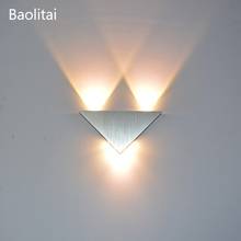 Triangle Wall Lamp Led  Aluminum Modern Indoor Background Wall TV Lights Living Room Bedroom Aisle Fixture Sconce For Home 2024 - buy cheap