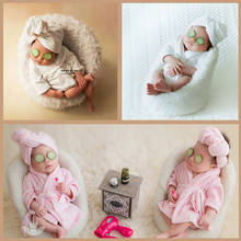 Newborn Baby Photography Props Romper Scarf+Bathrobes Baby Girls 2pcs Set Photo Shoot Infant Gift Accessories Baby Bodysuits 2024 - buy cheap