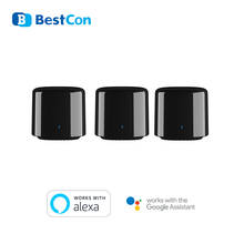 BroadLink-minicontrolador de voz inteligente RM4 BestCon RM4C, WiFi, IR, automatización del hogar, Compatible con asistente de Google y Alexa, paquete de 3 unidades 2024 - compra barato