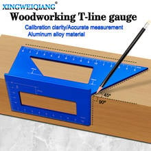 Woodworking Scribe T-type Ruler Hole Scribing Gauge Aluminum Crossed Feet woodworking crossed-out tool Measuring Tool 2024 - buy cheap