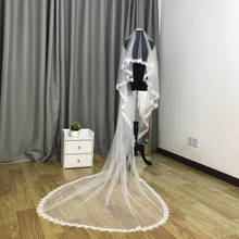 Real photos 3 Meter long wedding veil bride veil  lace veil Ivory Veil veil wedding accessories 2024 - buy cheap