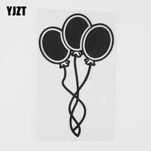 YJZT 9.5CM×15.7CM Cute Party Balloons Decal Vinyl Car Sticker Black/Silver 8A-1154 2024 - buy cheap