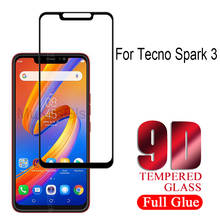 Vidrio templado para Tecno Spark 3, película protectora de pantalla a prueba de explosiones, cobertura completa, 1-2 Uds. 2024 - compra barato