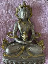 YM  308  Old Tibet Buddhism Gilt Silver Vajrasattva Tara Goddess Kwan-yin Buddha Statue 2024 - buy cheap
