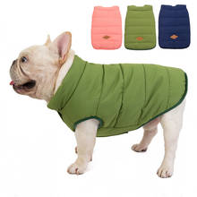 Ropa de algodón para Bulldog Francés, abrigo cálido de invierno para perros pequeños, cachorros, Pug, ubranka, dla, psa, 3 colores 2024 - compra barato