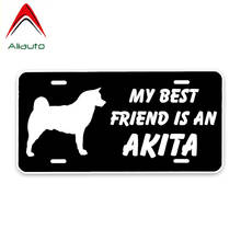 Aliauto adesivo de decoração de carro, meu melhor amigo é um cachorro akita à prova d'água, reflexivo, acessórios de decalque criativo pvc, 15cm * 7cm 2024 - compre barato