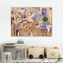 Citon joan miro carnival o carnaval do harlequin sursurrealismo lona pintura a óleo imagem fundo da parede decoração de casa 2024 - compre barato