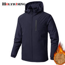Holyrising, мужское зимнее хлопковое пальто, уличная куртка с бархатной подкладкой и капюшоном, удобная мужская ветрозащитная водонепроницаемая куртка 2024 - купить недорого
