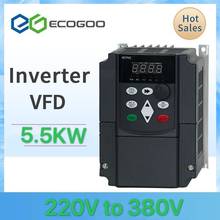 Inversor de frecuencia 220V a la CA 380V 5500W 5.5KW 3 fase de salida controlador de velocidad 50HZ 60HZ VFD Convertidor para motor 2024 - compra barato