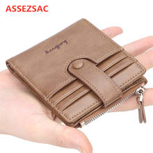 ASSEZSAC-cartera multifunción para hombre, billetera multifunción Retro creativa, paquete de tarjetas de alta calidad, moda masculina, 2019 2024 - compra barato