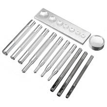 Kit de herramientas de instalación de botones de remache a presión para manualidades de cuero, juego de herramientas de perforación manual, accesorios de Material DIY, 12 Uds. 2024 - compra barato