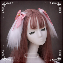 Kawaii Women Girls Hair Clip Cute Bunny Plush Lop Ears Hairpin Anime Party Costume Bow Tie Bell Lolita Cosplay Hair Accessories 2024 - buy cheap
