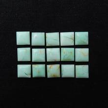 Natural Stone Sale 16pcs Chrysoprase Geometric Cabochons,9x9x3mm 7.7g Jewelry Accessories 2024 - buy cheap