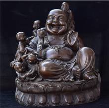 YM Copper Statue Red copper, big belly, Maitreya, ornament, copper, Wuzi, Buddha, bronze ware, household arts and crafts, Buddha 2024 - buy cheap