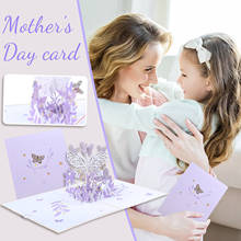 Female Ladies Mother's Day Greetings Card Beautiful Flower And Butterflies Carving -3D Card Greeting Card Postcards Gift For Mom 2024 - buy cheap