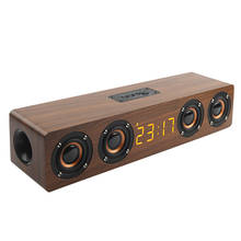 Wood 20W Bluetooth Speaker Battery Display Support TF Card AUX Portable Phone Computer PC Home Subwoofer 2024 - buy cheap