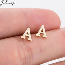 Jisensp Stainless Steel A-Z Initial Letter Earrings for Women Personalize Jewelry Cute Alphabet Stud Earrings Kid Birthday Gift 2024 - buy cheap