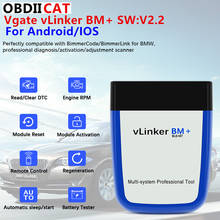 VLinker-herramienta de diagnóstico de coche, accesorio BM + ELM327 V2.2 para Escáner de B-MW, Bluetooth 4,0, Wifi, OBD 2, OBD2, ELM 327, para B--MW 2024 - compra barato