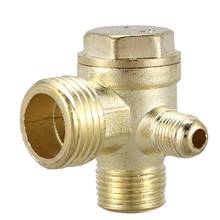 2/5" 3/8"PT 1/2"PT Male Thread 3 Way Metal Air Compressor Check Valve Gold Tone 2024 - buy cheap