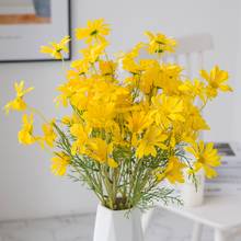 10 Pcs Yellow Artificial Sun flower Vases for Home Decor New Year Christmas Wedding Decorative Flowers Silk Daisy Bridal Bouquet 2024 - buy cheap