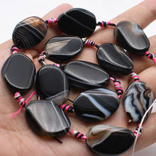 2 strands 15.5"18X26mm Black Faceted Oval Rough Agate Gems Stone Loose Beads Jewelry DIY 2024 - buy cheap