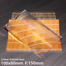 Lente de Fresnel lineal 100x80mm F150mm, lámpara de pared a rayas, inspección de precisión, iluminación especial, lámpara de curado UV personalizable 2024 - compra barato