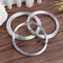 Craft Florist Aluminium Wire Jewelery Pottery Mold Silver 5m Long 1mm 1.5mm 2mm  D2TD 2024 - buy cheap