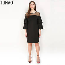 Tuhao-vestido de mãe e mãe bordado feminino, moda primavera-verão, tamanho grande de 8xg, 7xg, 6xg, babados, para mulheres, vestidos de festa, 2021 2024 - compre barato