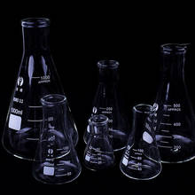 Termo de vidrio de borosilicato, botella Triangular cónica de cuello estrecho, equipo químico de laboratorio de 50 Ml a 1000ml, 1 unidad 2024 - compra barato
