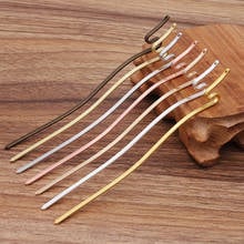 10PCS 150x3mm Metal Hair Sticks 5 Colors Plated Copper Snake Shape Hairpins Settings Hair Decorations DIY Jewelry Accessories 2024 - buy cheap