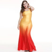 Женское летнее платье большого размера, модное Свободное длинное платье без рукавов, повседневное пляжное платье для женщин, большие размеры 5XL 2024 - купить недорого
