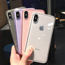 Colorful Transparent Shockproof Phone Case For iPhone 11 Pro Max XS XR X 12 Mini 7 8 Plus 6S SE Clear Soft TPU Protection Cover 2024 - buy cheap