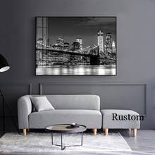 Póster de paisaje blanco y negro, arte de pared, pintura decorativa moderna para el hogar, Imagen en pared, Loft, impresión sin marco 2024 - compra barato