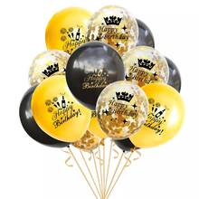 15pcs/set Black Gold Latex Balloons 18 30 50 Happy Birthday Party Confetti Balloons Adult Birthday Ballons Decorations Supplies 2024 - buy cheap