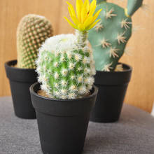 Planta suculenta Artificial de plástico, Cactus pequeño con maceta, plantas, bonsái, accesorios para decoración del hogar 2024 - compra barato
