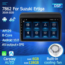 4G IPS DSP Android 10,0 для Suzuki Ertiga 2018 2019 2020 Автомагнитола мультимедийный видеоплеер Навигация стерео 2DIN Carplay выход 2024 - купить недорого