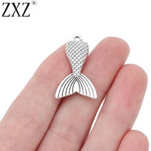 ZXZ 10pcs Mermaid Fish Tail Charms Pendants Beads for Necklace Jewelry Making Findings 31x19mm 2024 - buy cheap