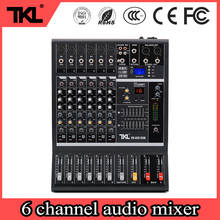 TKL SS600 professional 6 channels bluetooth DJ mixer USB reverb effect mixing console mp3 stage audio mixer 2024 - buy cheap