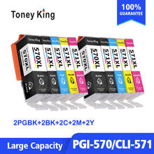 Cartucho de tinta Toney King PGI570 PGI 570 PGI-570 CLI571 PGI570 para impresora Canon PIXMA MG5752 MG6850 MG6851 MG6852 TS6050 TS5050 2024 - compra barato