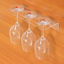 Wine Glass Hanging Rack Clear Acrylic Under Cabinet Stemware Kitchen Glasses Storage Wall Hanger For Holds 3 Wine Glasses 2024 - buy cheap