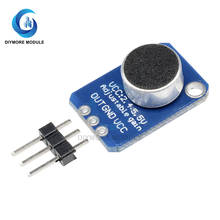 Placa amplificadora de micrófono GY-MAX4466, ganancia ajustable, GND, VCC, DC, 2,4-5V, para Arduino, auriculares y altavoz 2024 - compra barato