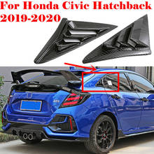 Cubiertas de persiana de ventana de ventilación lateral de coche, embellecedor para Honda Civic Hatchback 2019-2020 2024 - compra barato